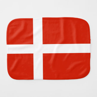 Dannebrog; The Official Flag of Denmark Baby Burp Cloth