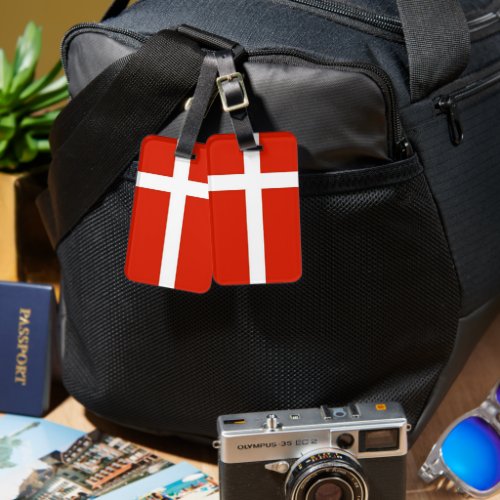 Dannebrog The Official Flag of Denmark Luggage Tag