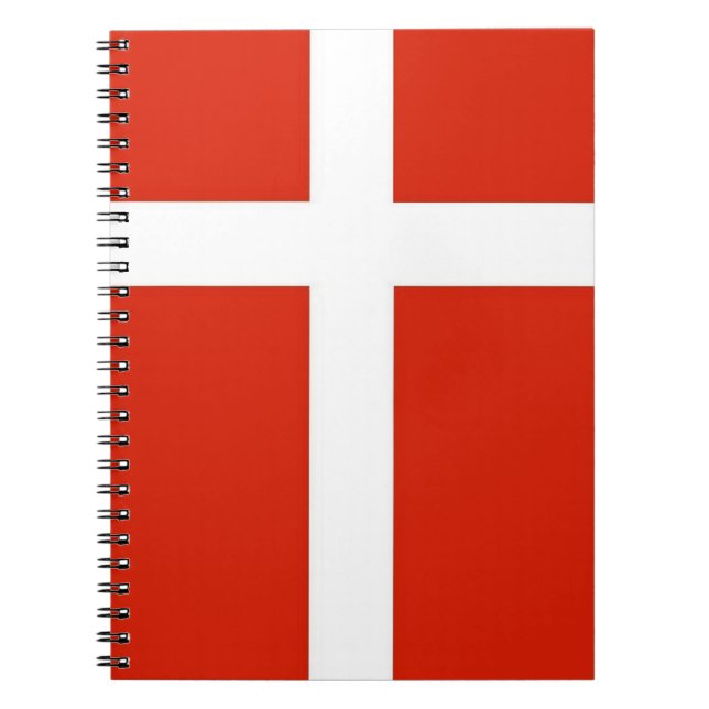 Dannebrog; The Official Flag of Denmark Notebook (Front)