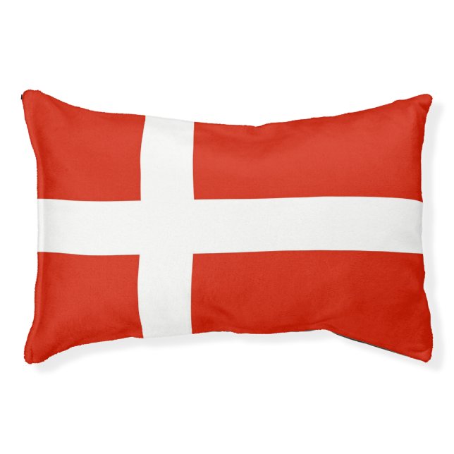 Dannebrog; The Official Flag of Denmark Pet Bed (Front)