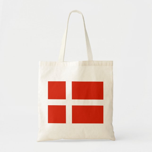 Dannebrog; The Official Flag of Denmark Tote Bag (Front)