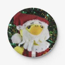 Danny Duck Santa. Paper Plates