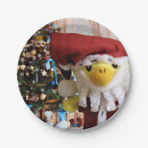 Danny Duck Santa. Paper Plates