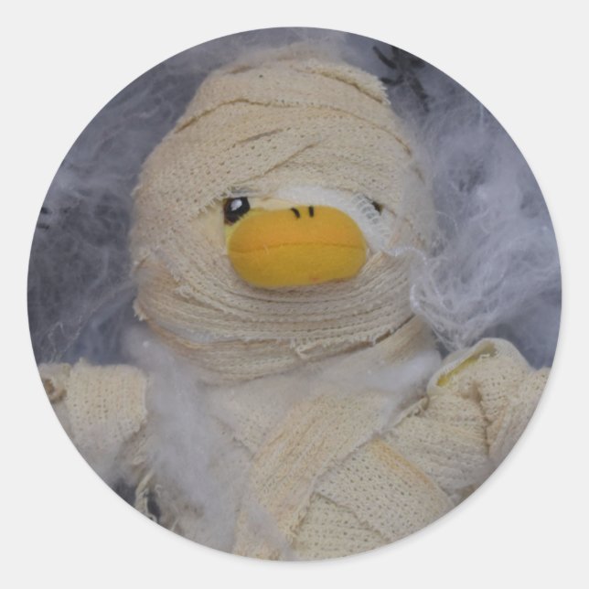Danny Duck the Mummy  Classic Round Sticker (Front)