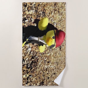 Danny Duck the Pirate beach towel