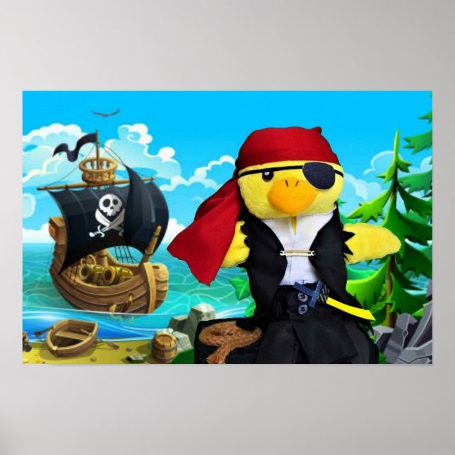 Danny Duck the Pirate. Poster (Front)