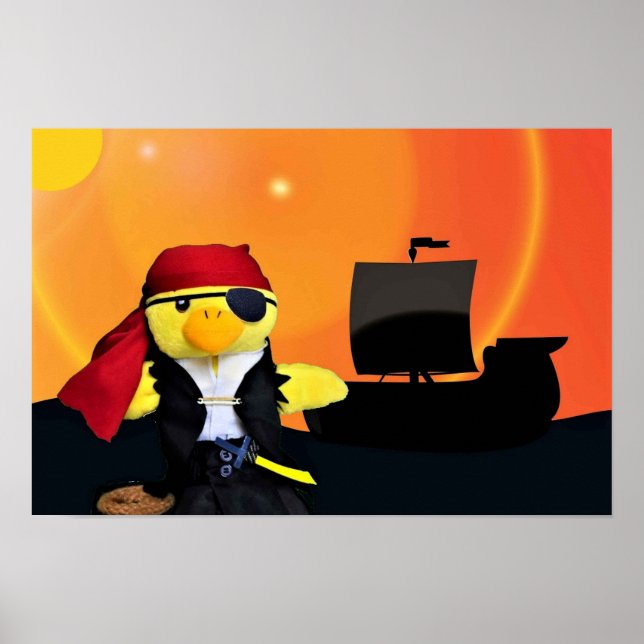 Danny Duck the Pirate. Poster (Front)