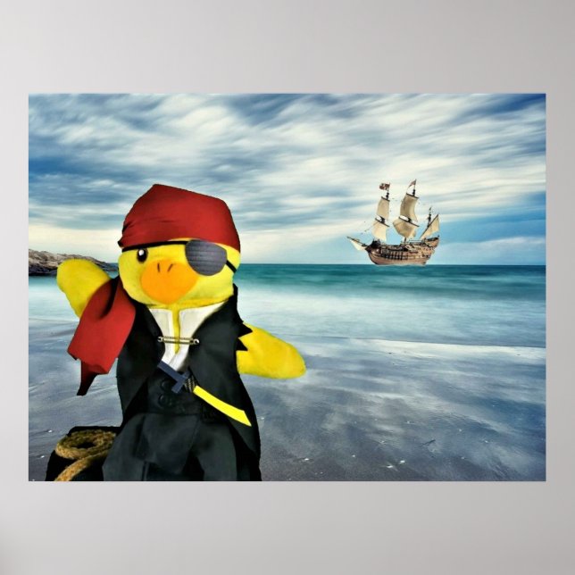 Danny Duck the Pirate. Poster (Front)