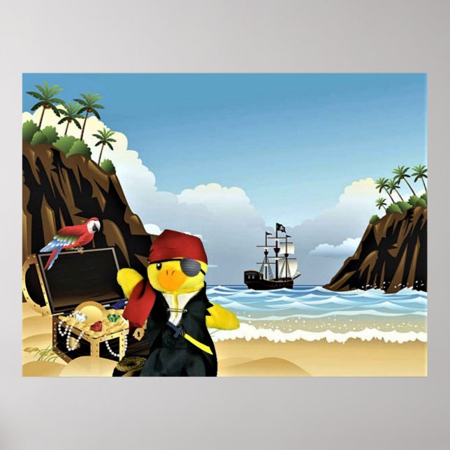 Danny Duck the Pirate. Poster (Front)