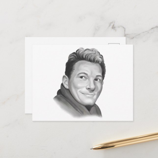 Danny Kaye Postcard (Front/Back In Situ)