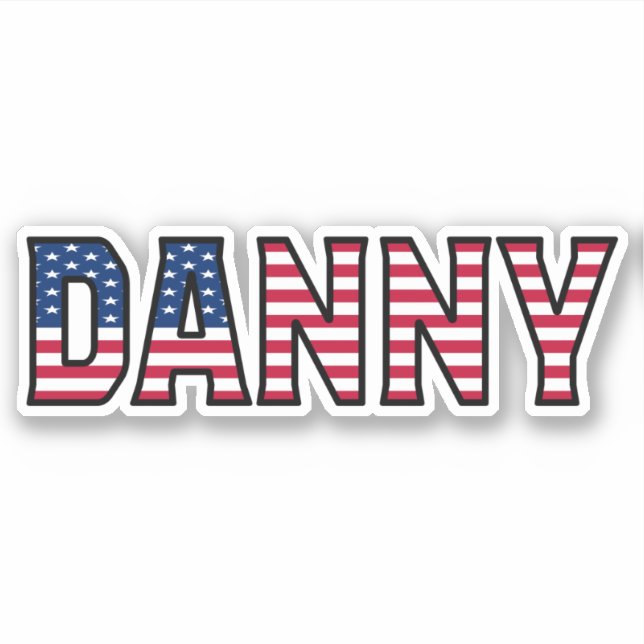 Danny Name First Name USA Sticker Stickerset (Front)