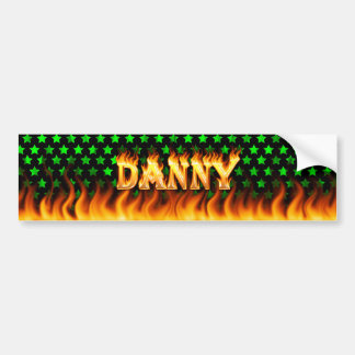 Danny real fire and flames bumper sticker design.