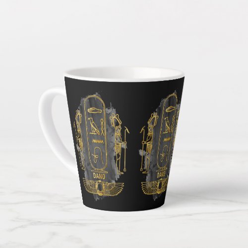 Dano your name in old Egyptian hieroglyphics symb Latte Mug