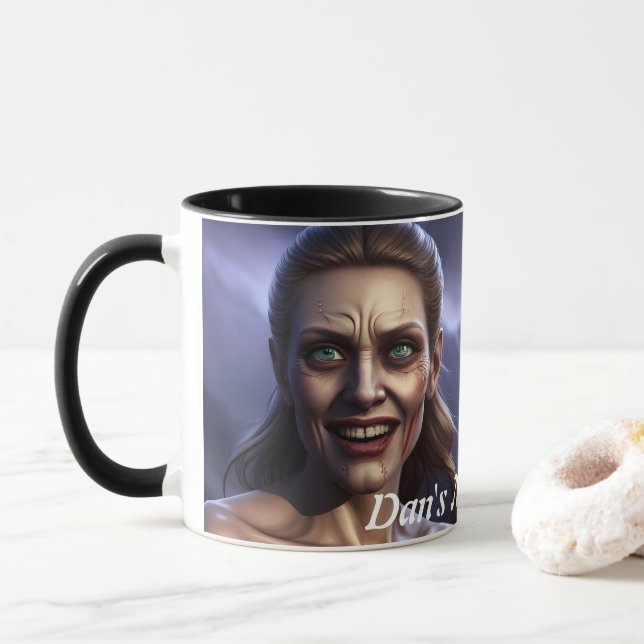 Dan's Morning Tea Personalized Customizable Mug (With Donut)