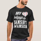 Womens Dansby Swanson Baseball Number Gameday V-Neck T-Shirt