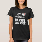  Womens My Heart Belongs To Dansby Swanson V-Neck T