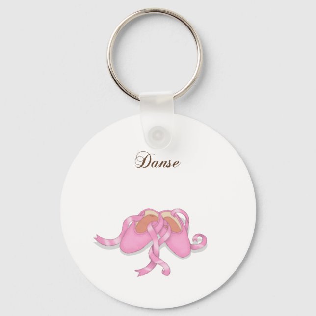 "Danse" Ballet Slippers Keychain (Front)