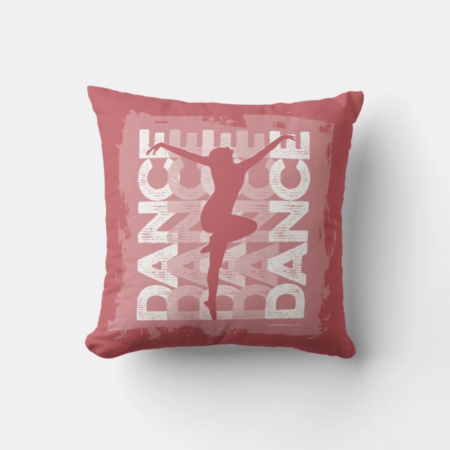 Danse et Lettres (Dance) Throw Pillow (Front)
