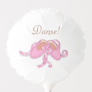 "Danse" Pink Ballet Slippers Dancer Performer Ball Balloon
