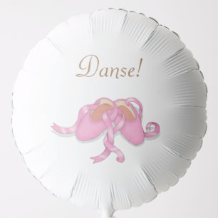 "Danse" Pink Ballet Slippers Dancer Performer Balloon