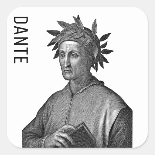 Dante Alighieri Square Sticker