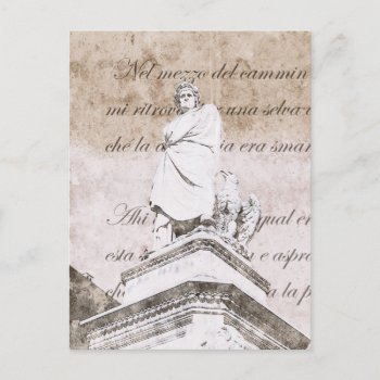 Dante Alighieri - With Divine Comedy Verses Postcard by myworldtravels at Zazzle