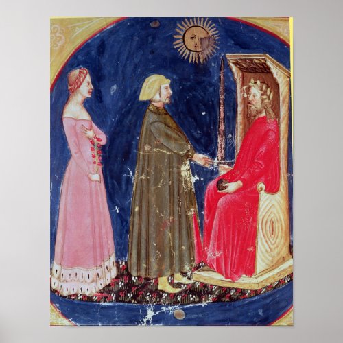 Dante and Beatrice before Justinian Poster
