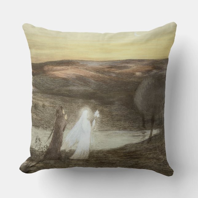 Dante and Beatrice, from 'L'Estampe Moderne', publ Throw Pillow (Front)