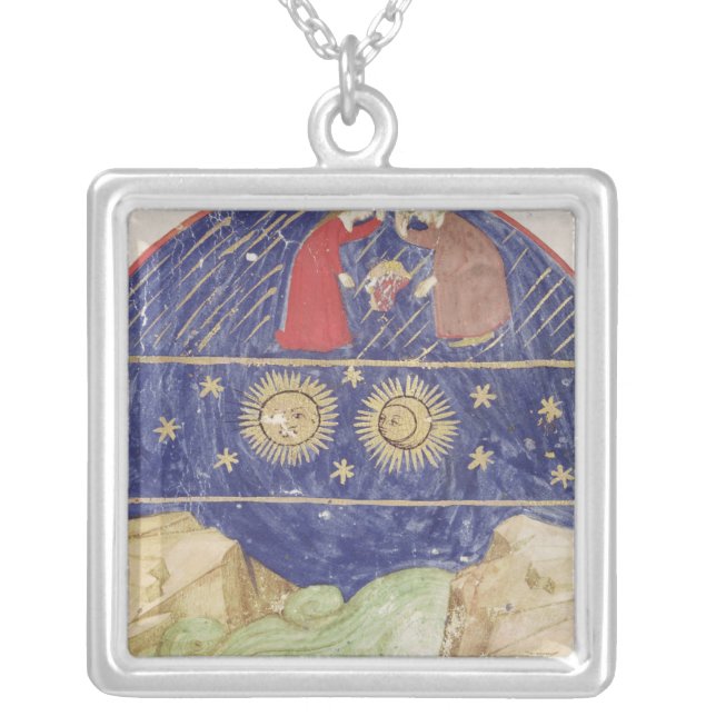 Dante and Beatrice Silver Plated Necklace (Front)