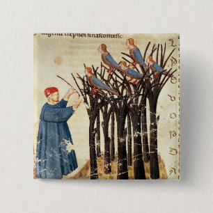 Dante and the Souls Transformed into Birds Pinback Button