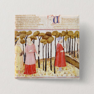 Dante and Virgil at the Summit of Purgatory Button