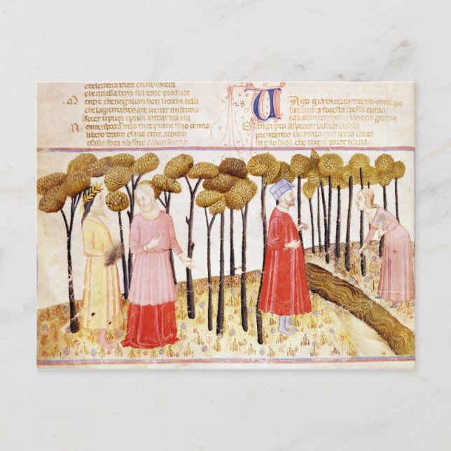 Dante and Virgil  at the Summit of Purgatory Postcard (Front)