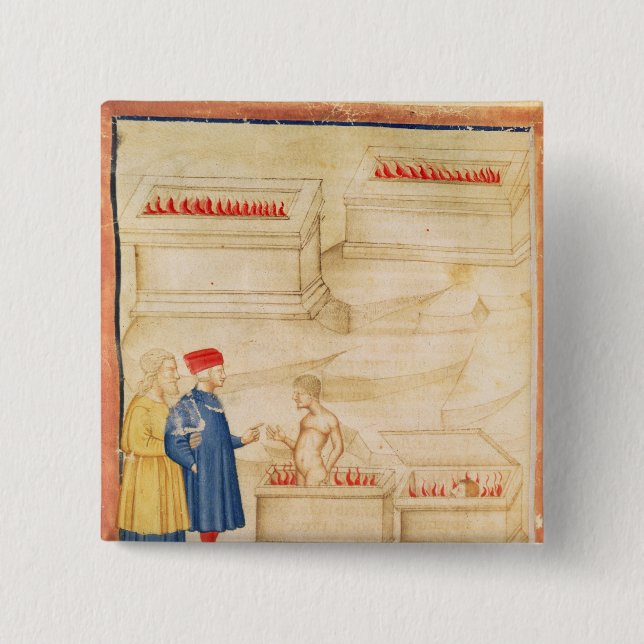 Dante and Virgil  discover Count Ugolino Pinback Button (Front)