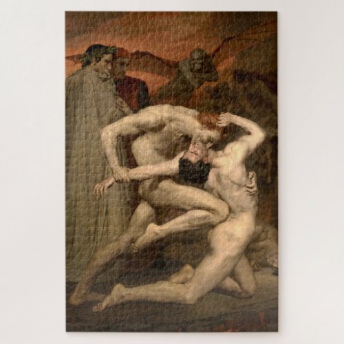 Dante and Virgil in Hell by Bouguereau Jigsaw Puzzle