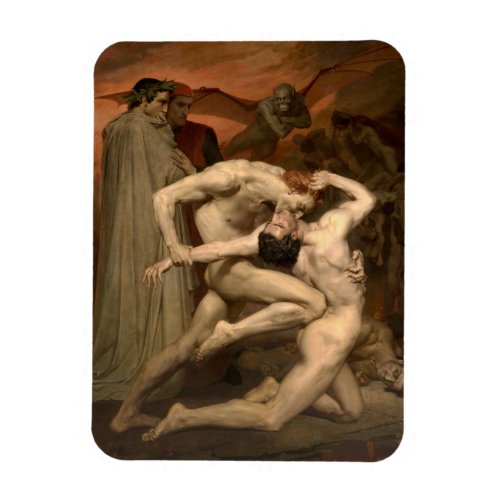 Dante and Virgil in Hell by Bouguereau Magnet