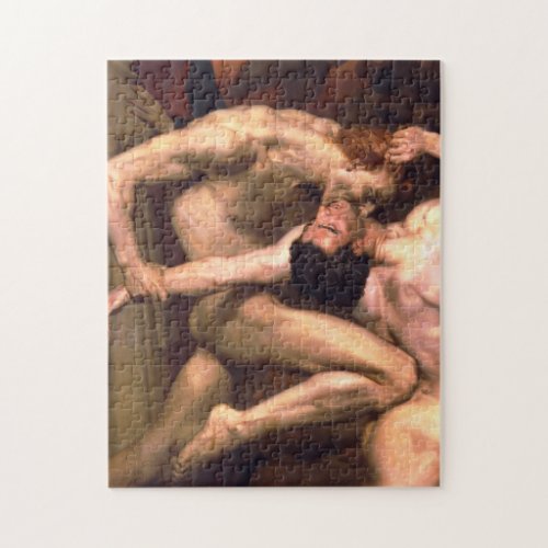 Dante And Virgil In Hell William Adolphe Bouguerea Jigsaw Puzzle