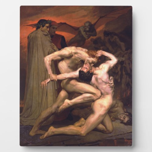 Dante And Virgil In Hell William Adolphe Bouguerea Plaque