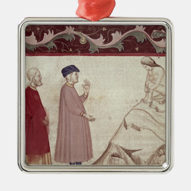 Dante and Virgil  meet the souls imprisoned Metal Ornament (Front)