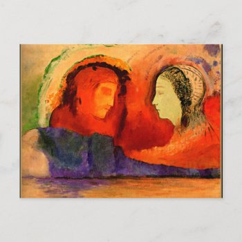Dante Et Beatrice  Artwork By Odilon Redon Postcard by Virginia5050 at Zazzle
