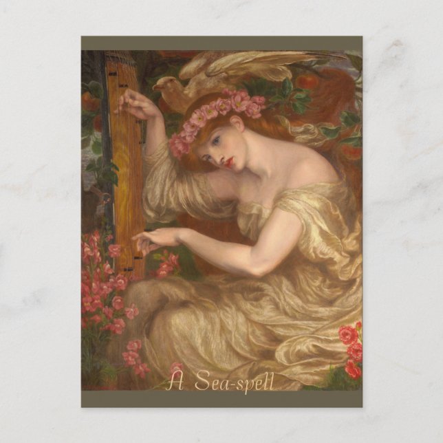 Dante Gabriel Rossetti, A sea-spell, 1875-1877 Postcard (Front)