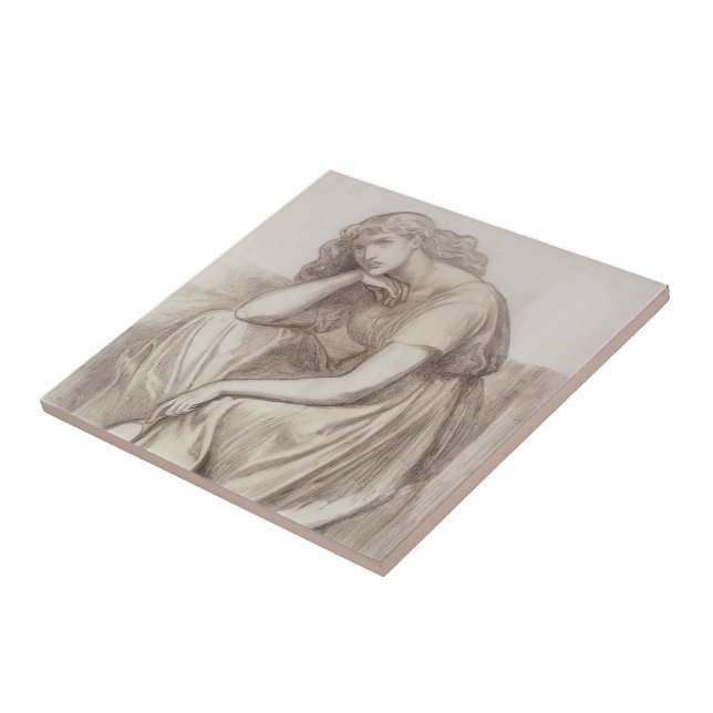 Dante Gabriel Rossetti: Desdemona Tile (Side)
