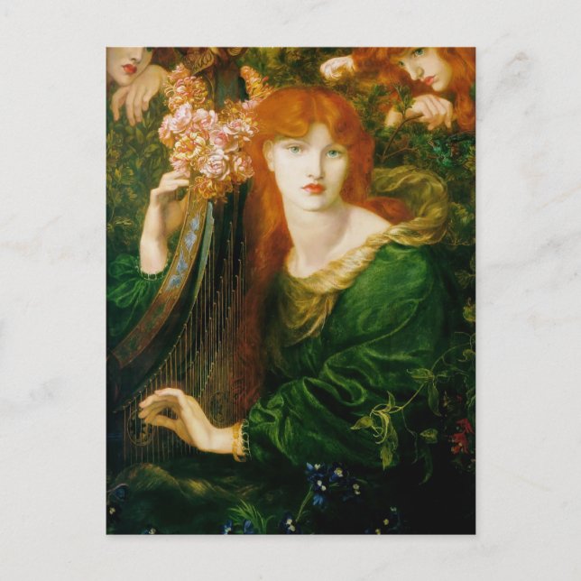 Dante Gabriel Rossetti- The Garland Postcard (Front)