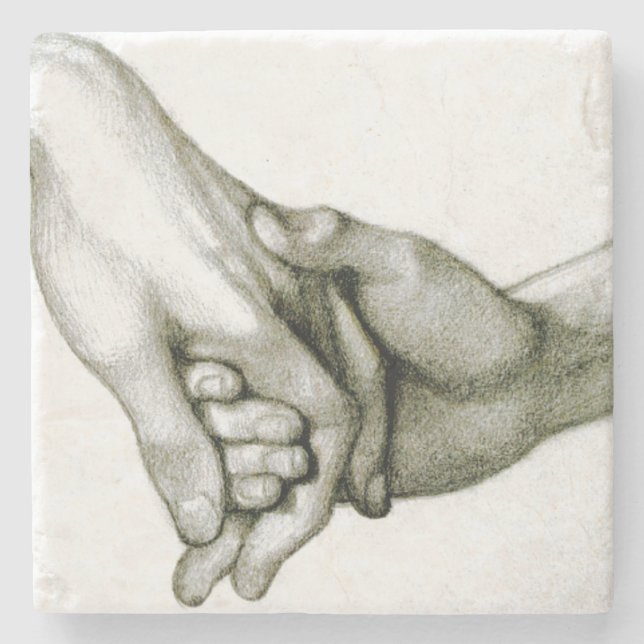 Dante Holding the Hand of Love Stone Coaster (Front)