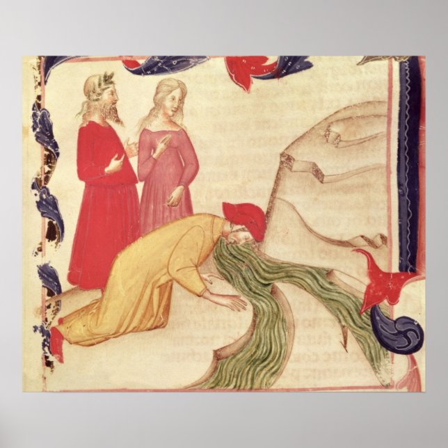 Dante purifying himself before entering poster (Front)