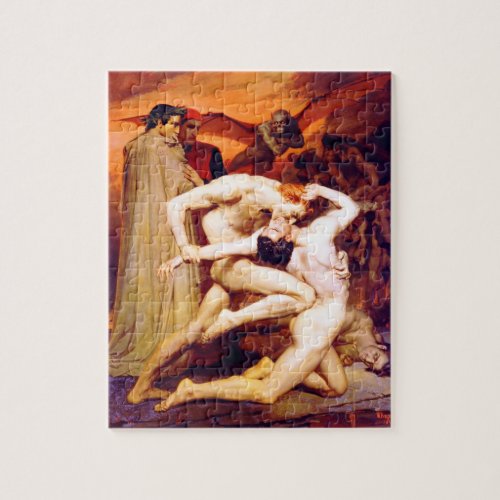 Dante  Virgil Bouguereau 1850 Jigsaw Puzzle