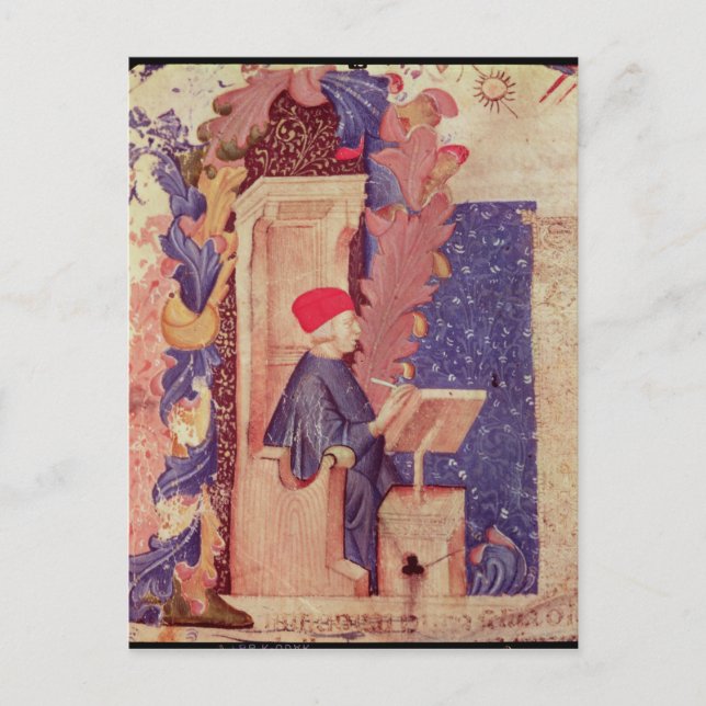 Dante writing 'The Divine Comedy' Postcard (Front)