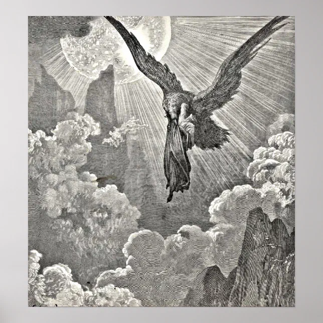 Dante's Divine Comedy Illustration Eagle Engraving Poster | Zazzle