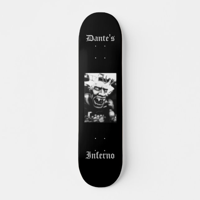 Dante's Inferno (Black) Customized Skateboard Deck (Front)