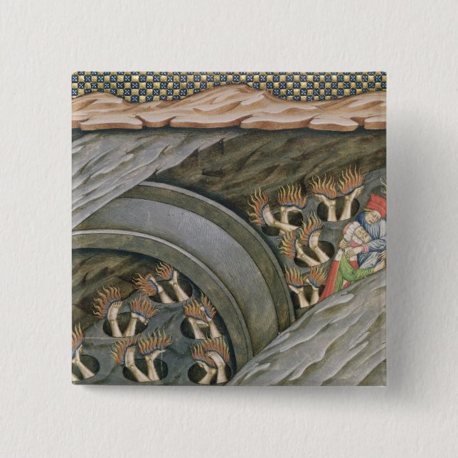 Dante's Inferno with a commentary Button (Front)