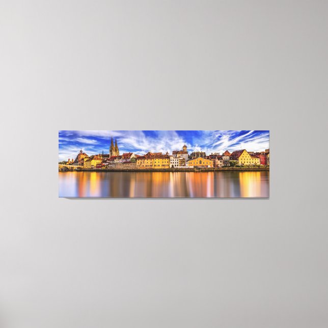 Danube river Germany wrapped canvas (Front)